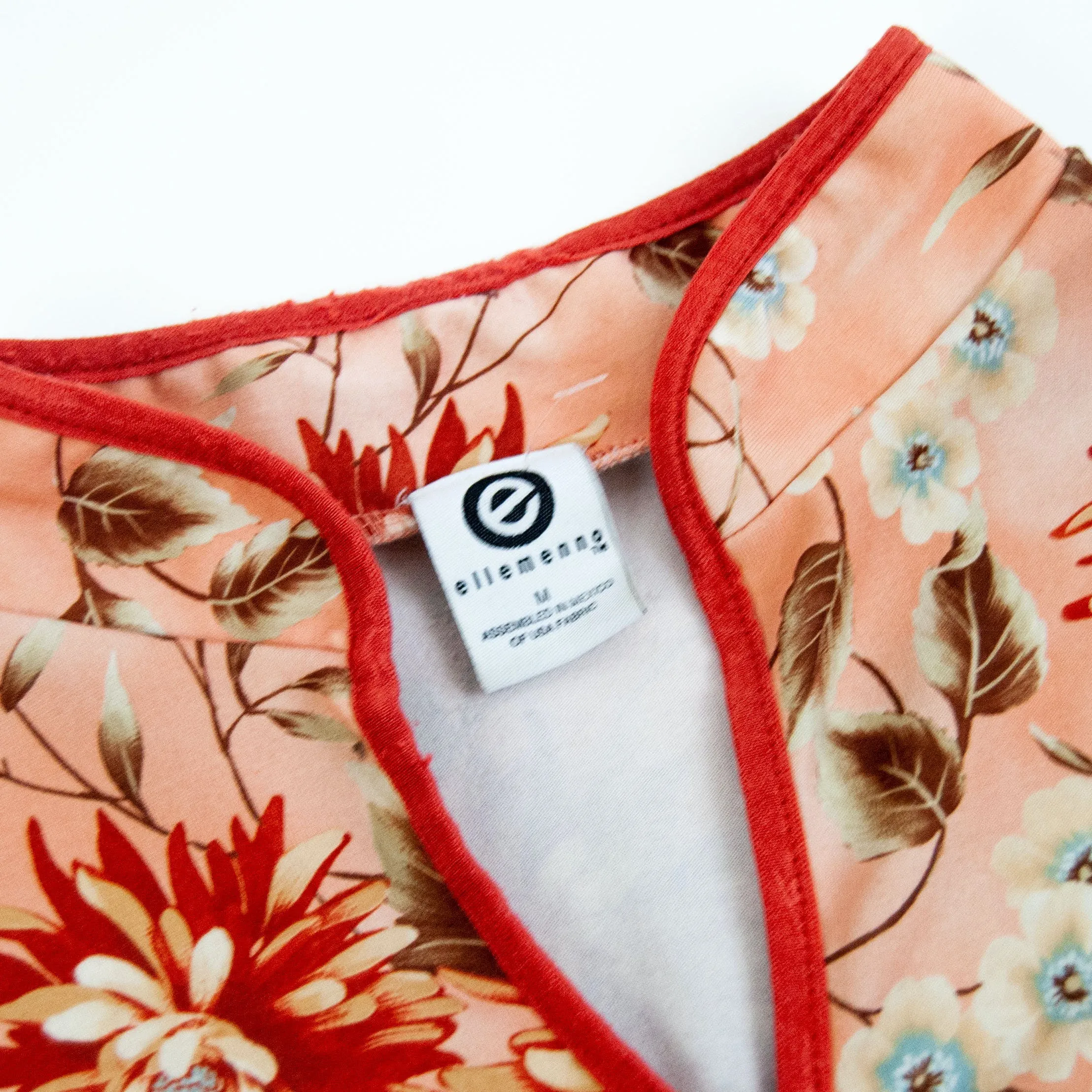 00's Cheongsam Floral Blouse  by Ellemenno