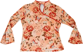 00's Cheongsam Floral Blouse  by Ellemenno