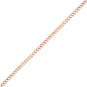 1.2mm Diamond Cut Curb 14K Solid Rose Gold Permanent Jewelry Chain - By the Inch / PMJ0012