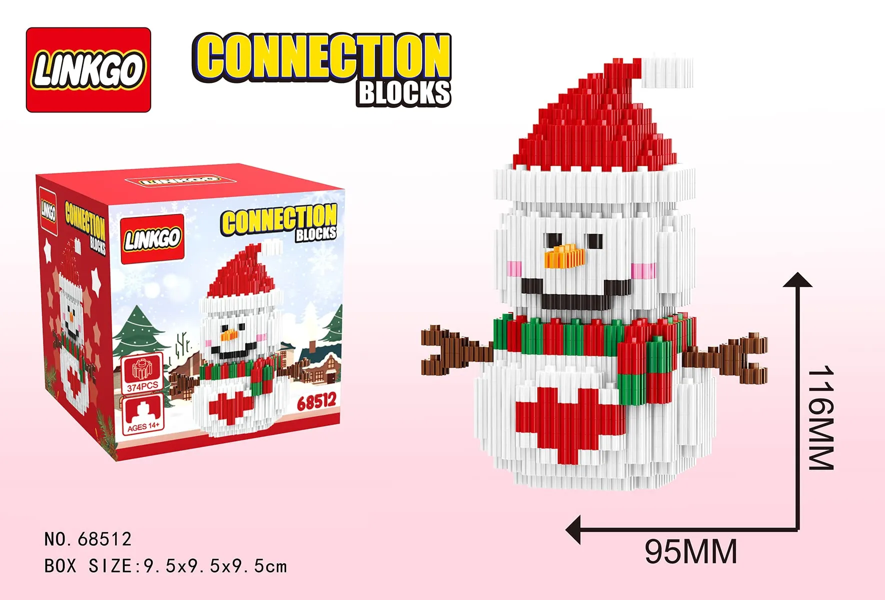 2023 Christmas Toys Building Blocks Christmas Snowman Micro Blocks Stacking Toys New Toys Holiday Present Box New Year Gifts for Kids Exercise Hands Skills and Intelligence(Snowman)