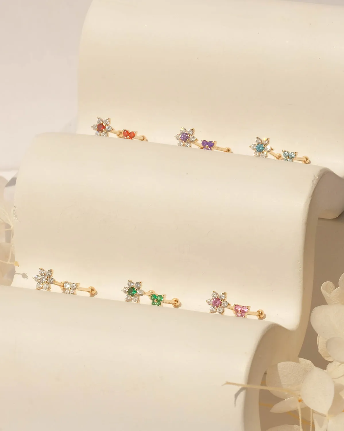 9K Solid Gold Cho Butterfly Single Stud (Mystery Colour)