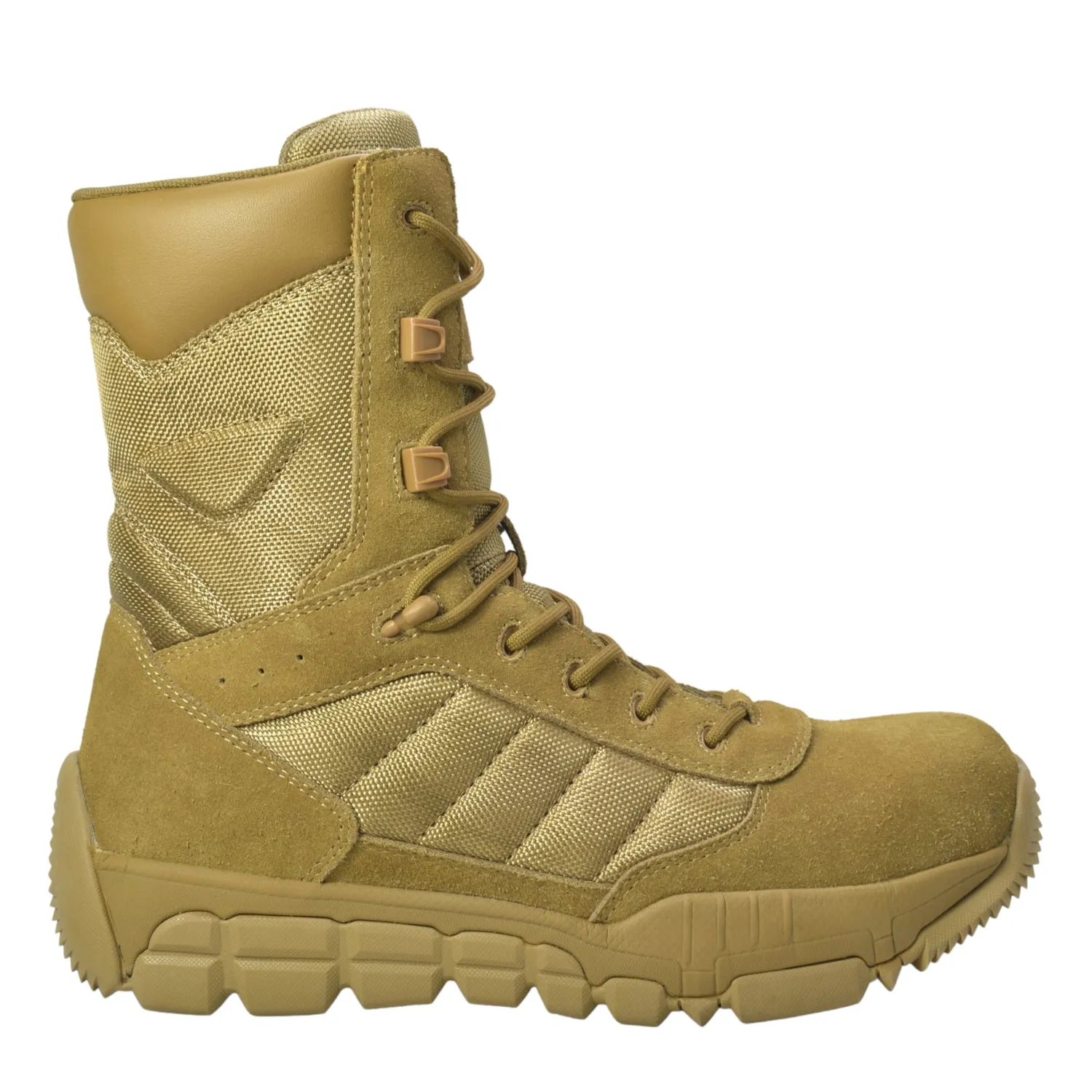 AdTec Mens 9in Side Zipper Composite Toe Coyote Military Boots