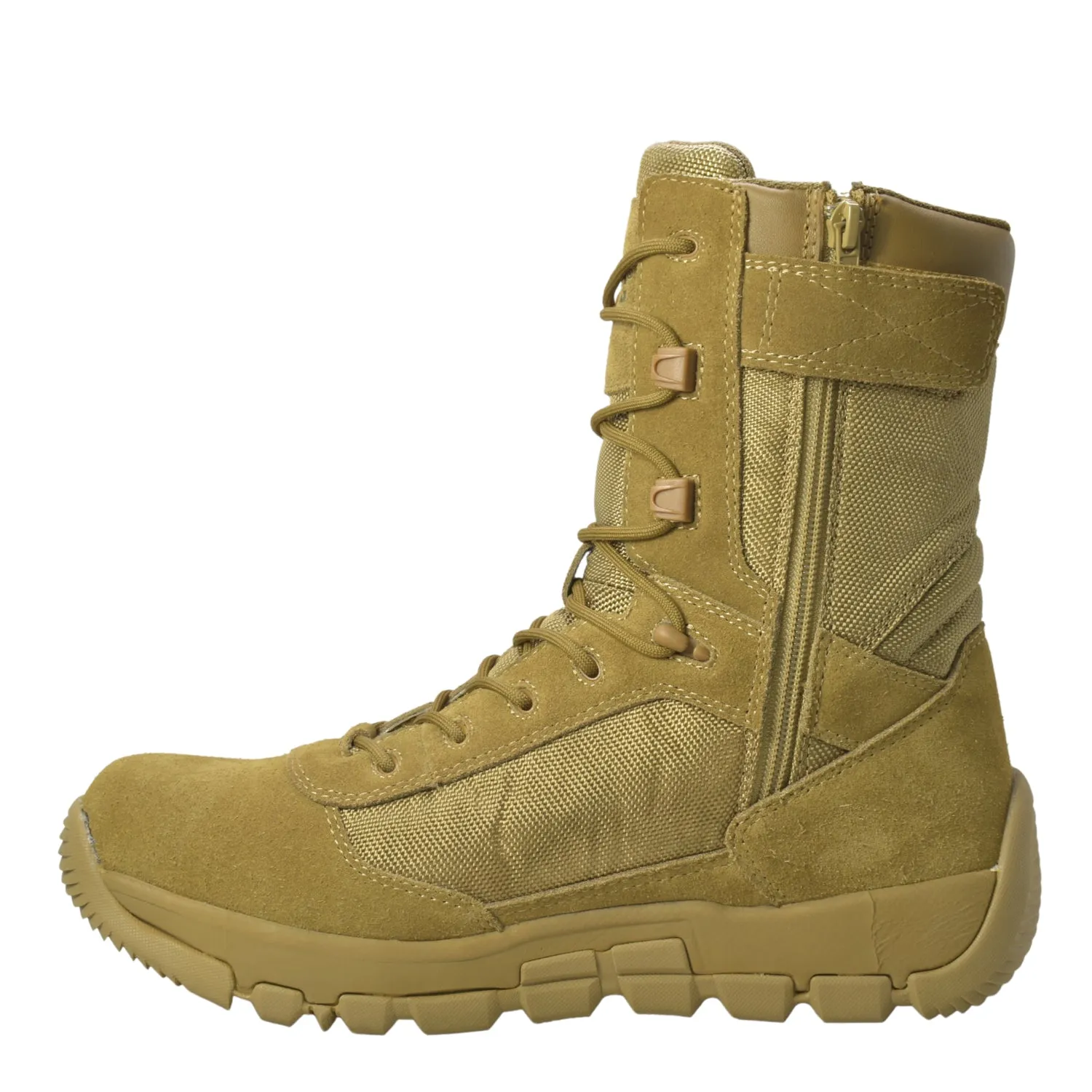 AdTec Mens 9in Side Zipper Composite Toe Coyote Military Boots