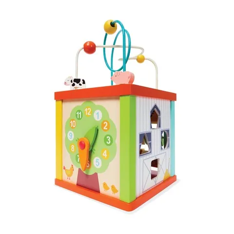 Anko Wooden Activity Cube Set - Multicolored