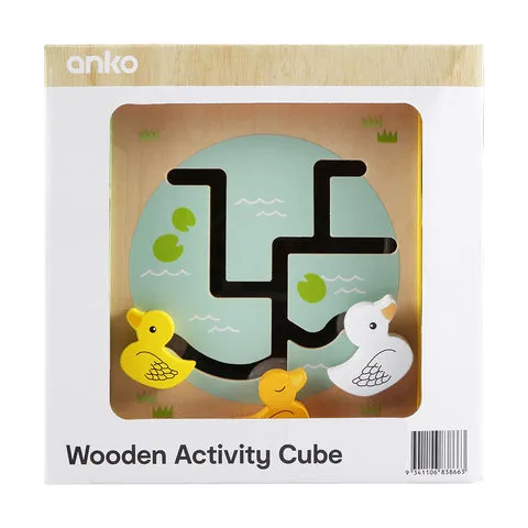 Anko Wooden Activity Cube Set - Multicolored