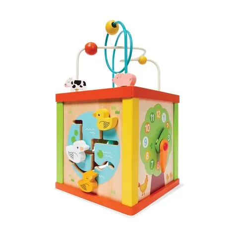 Anko Wooden Activity Cube Set - Multicolored