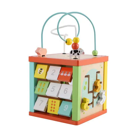 Anko Wooden Activity Cube Set - Multicolored