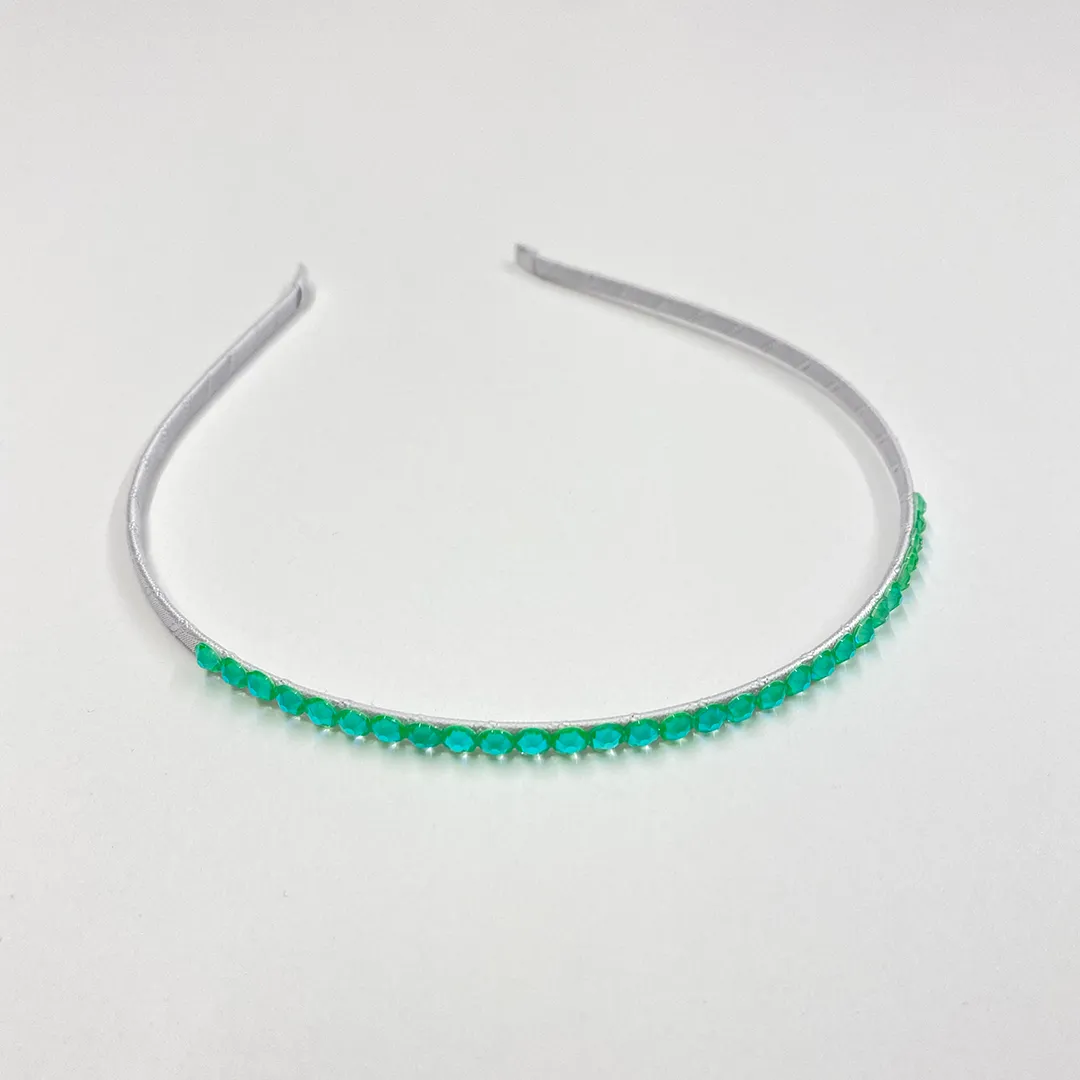 Bari Lynn Crystal Headband - Neon Green