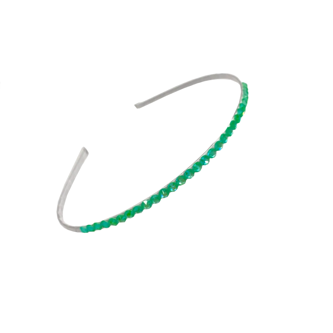 Bari Lynn Crystal Headband - Neon Green