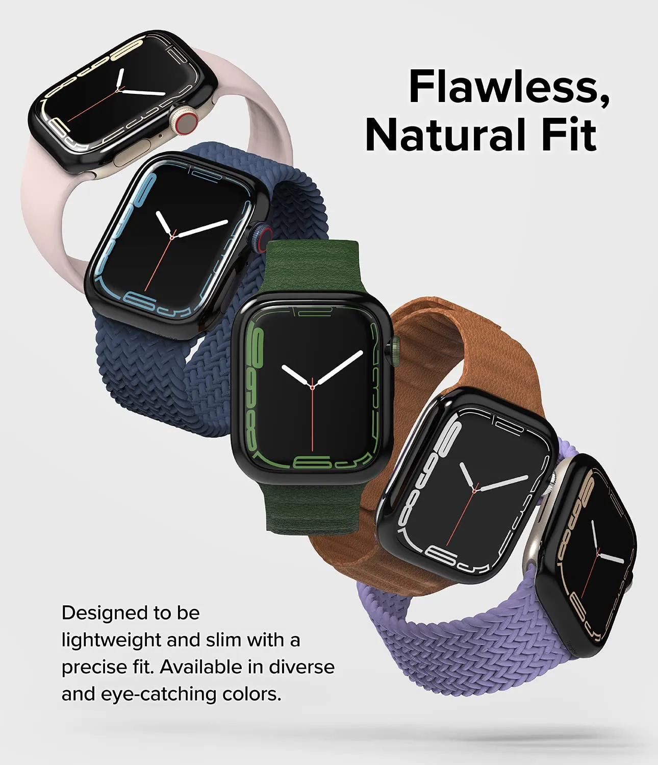 Bezel Styling Compatible with Apple Watch 7 45mm - Black (45-03)