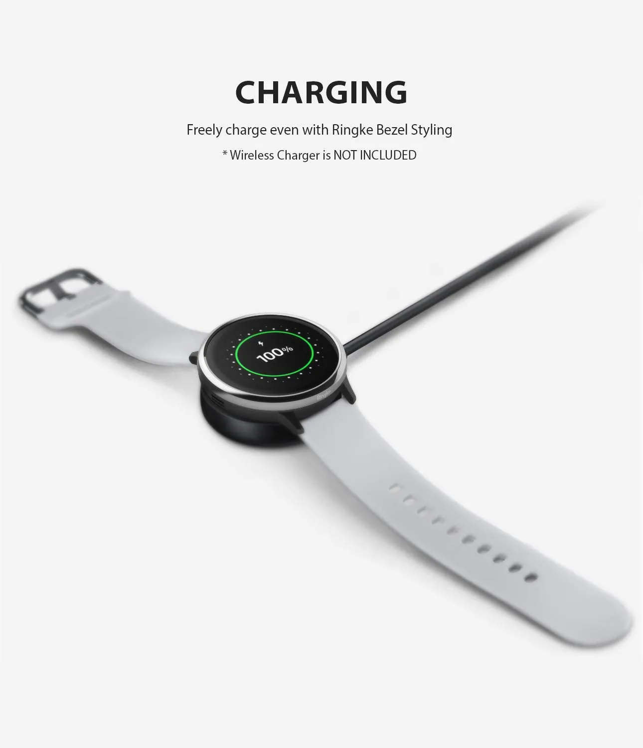 Bezel Styling Cover for Galaxy Watch Active 2 40mm (2019) - Glossy Silver (GW-A2-40-01) [Stainless Steel]