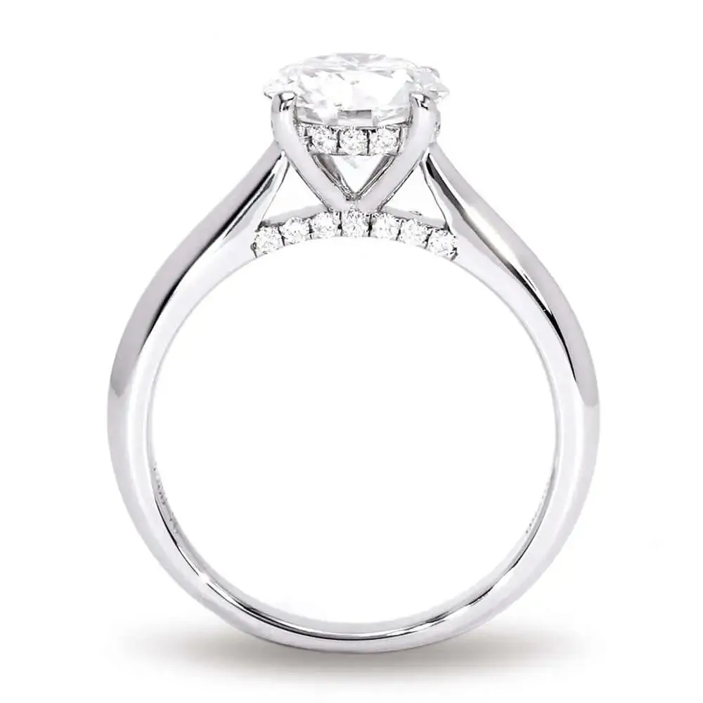 Brookyln Moissanite Ring with Hidden Halo