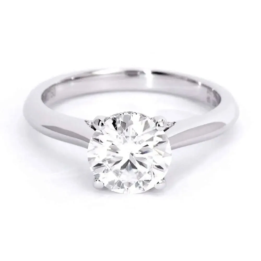 Brookyln Moissanite Ring with Hidden Halo