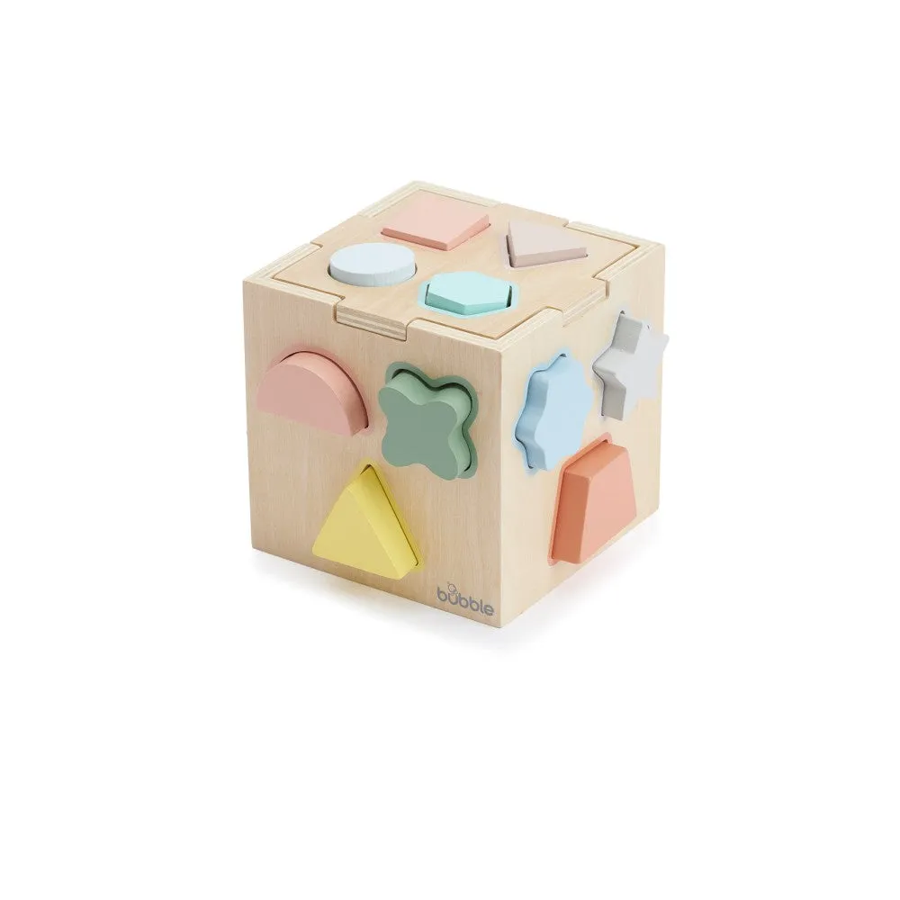 Bubble Wooden Shape Sorting Cube