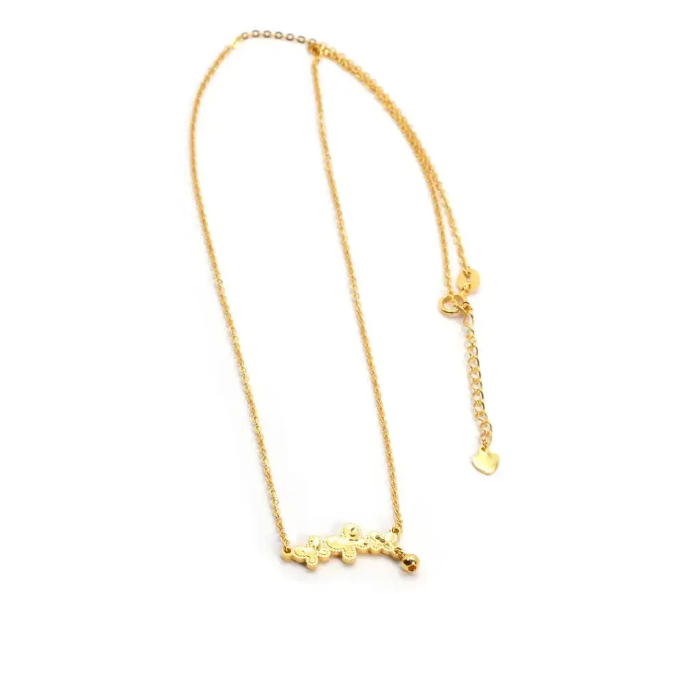 Butterfly Trio Necklace in 18K Gold