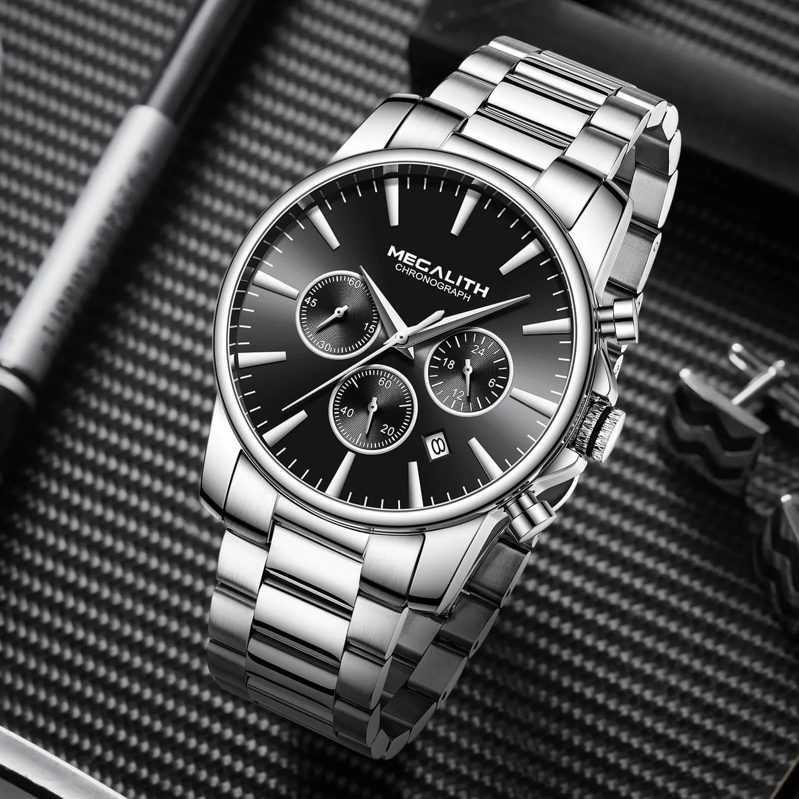 Chronograph Watch | Stainless Steel Band | 8264M