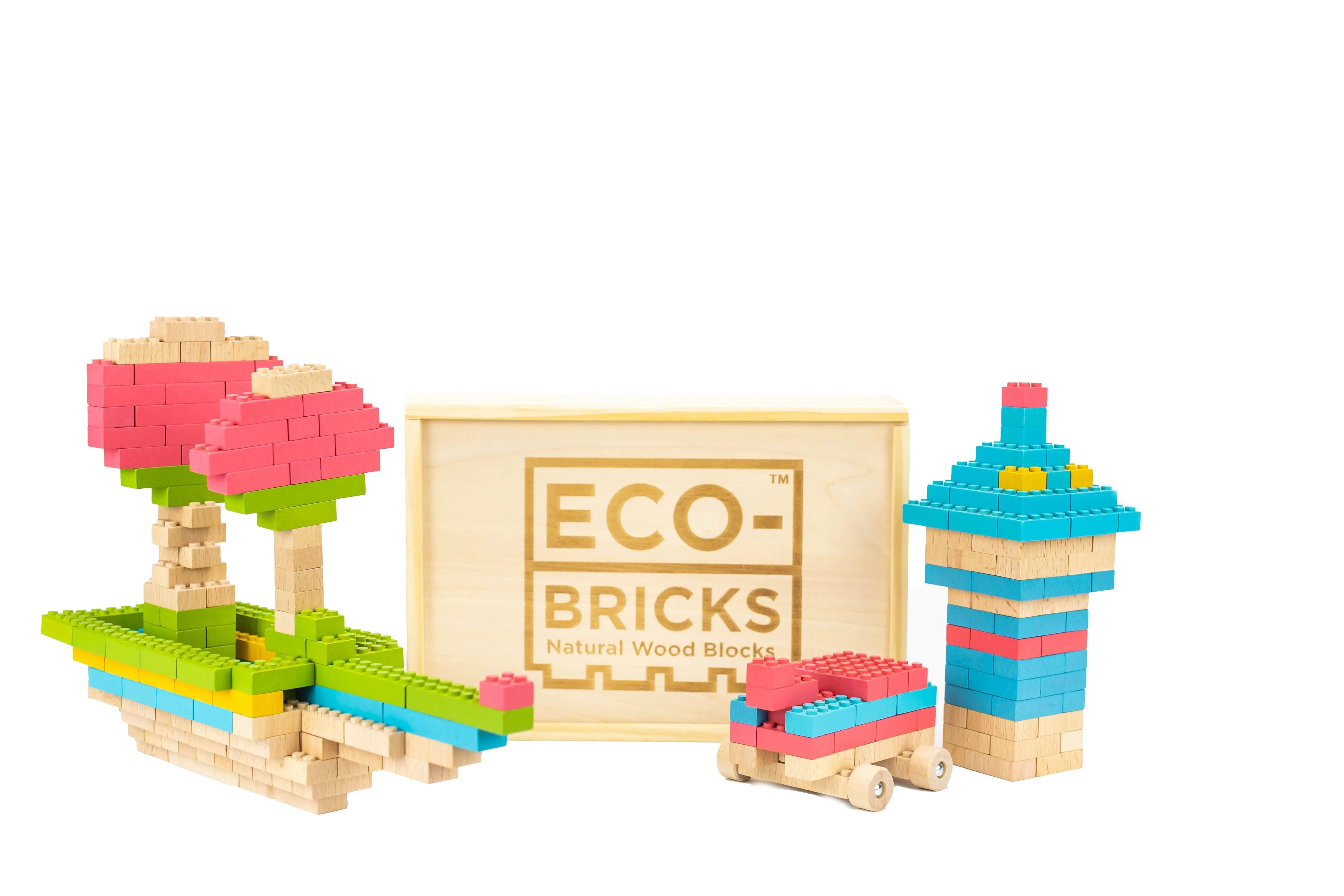 Color Wood Bricks 206pcs