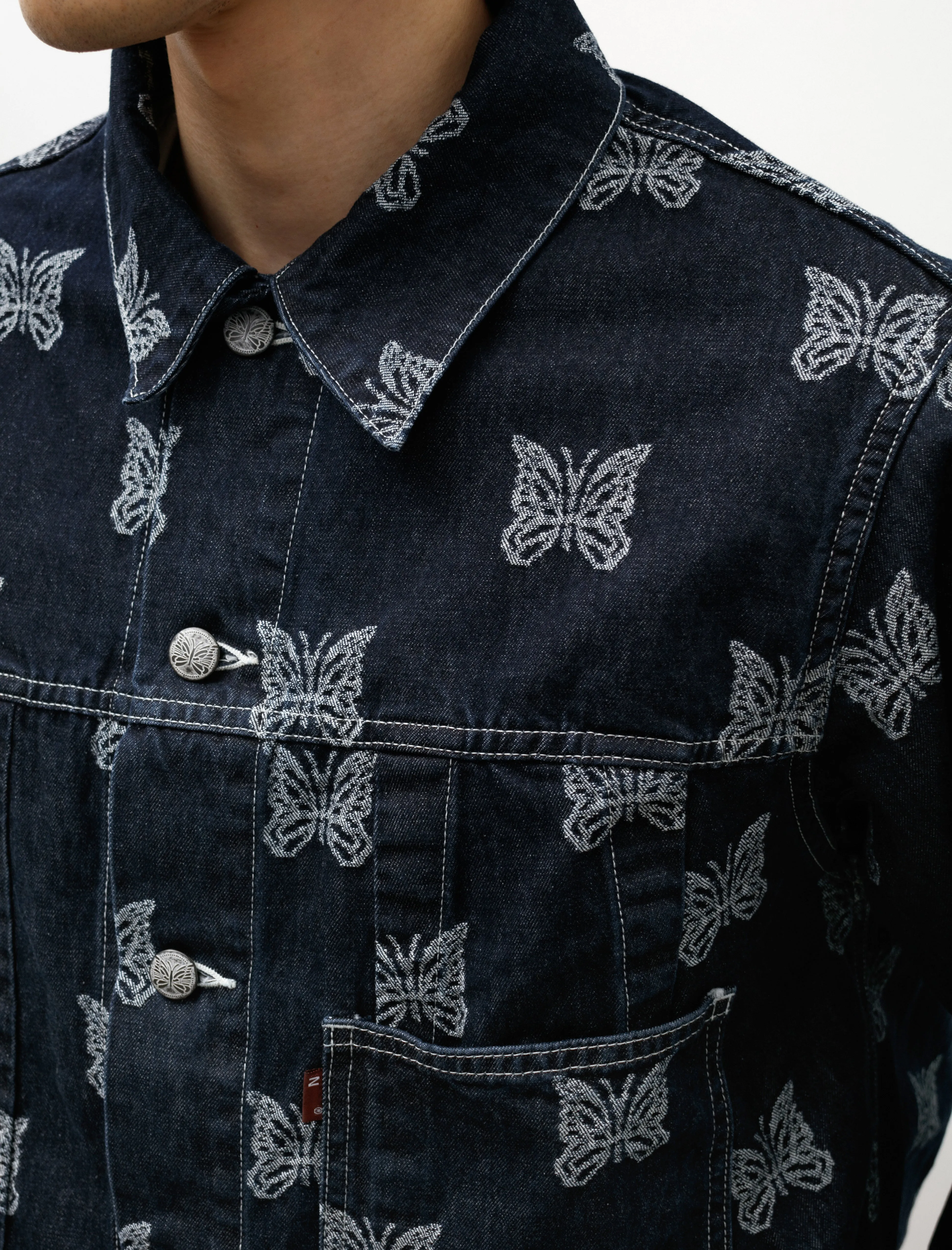 Darts Jean Jacket 10oz Denim Papillon Jacquard Indigo