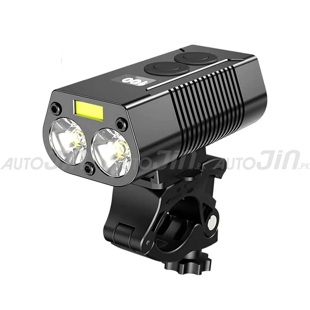 Dextro LED Bicycle Rechargeable Headlight 750 Lumens with Powerbank