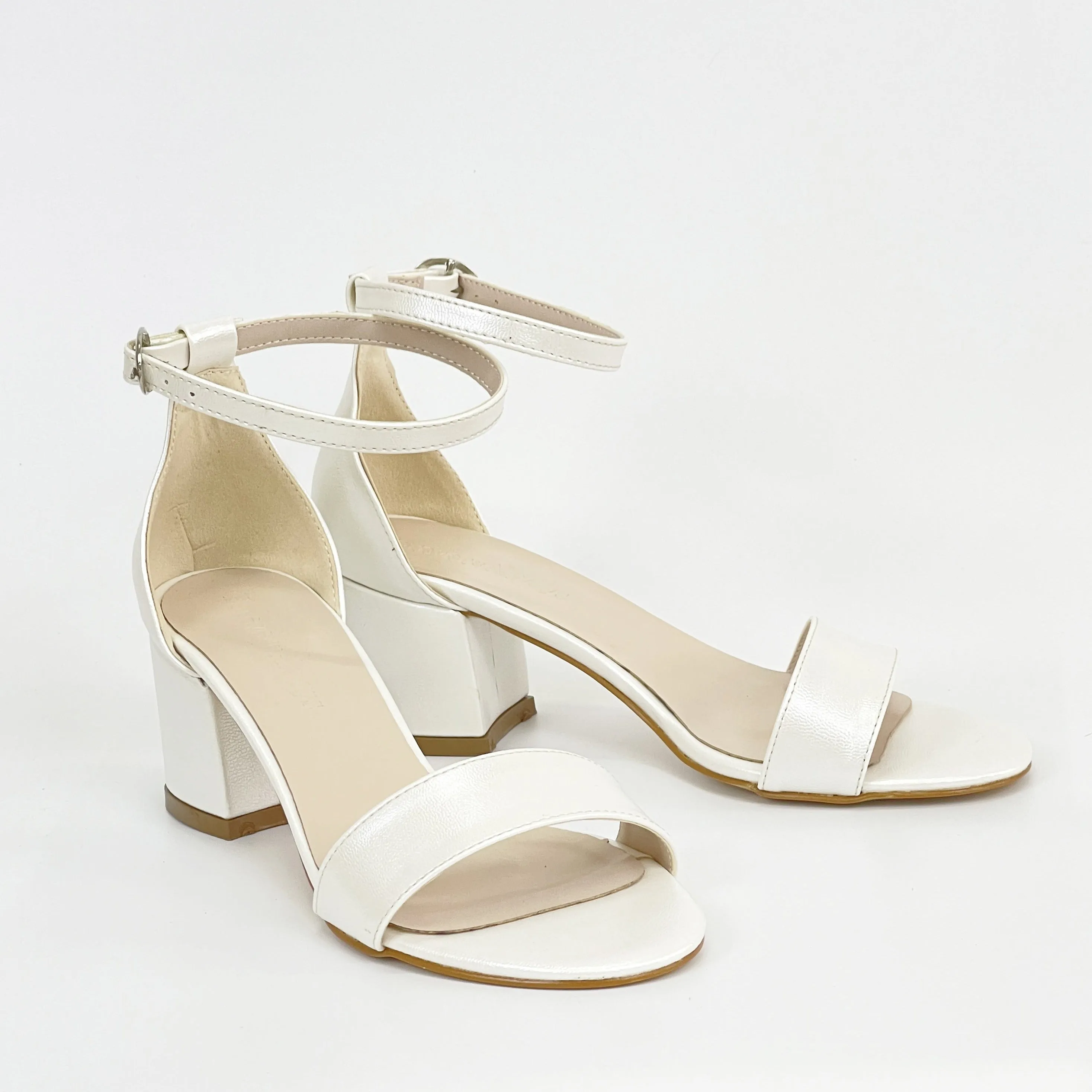 Ella - Ivory Low Heels