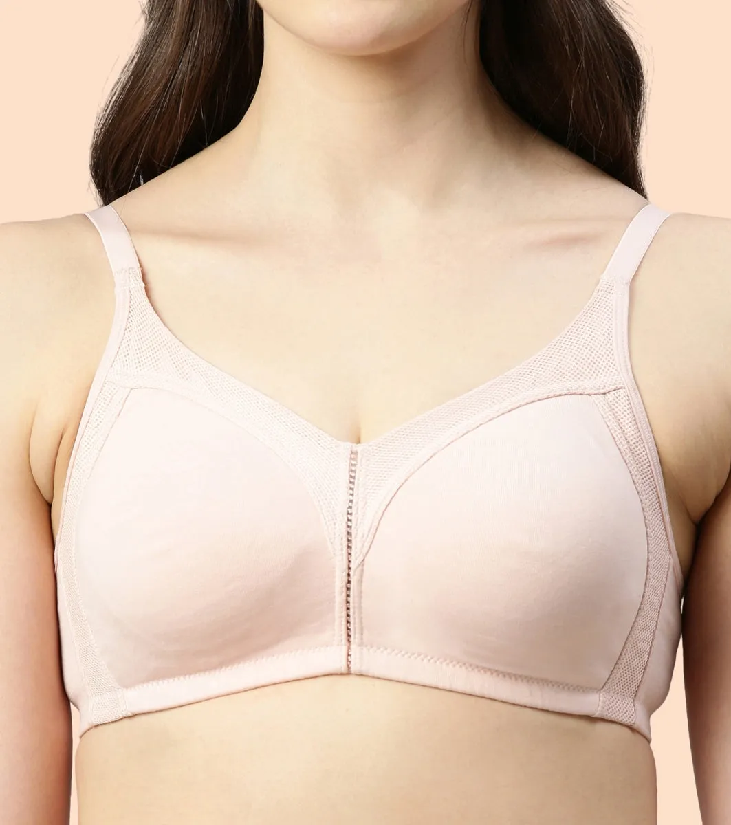 Enamor Fab-Cool A042 Side Support Shaper  Stretch Cotton Everyday Bra for Women- High Coverage, Non Padded and Wirefree