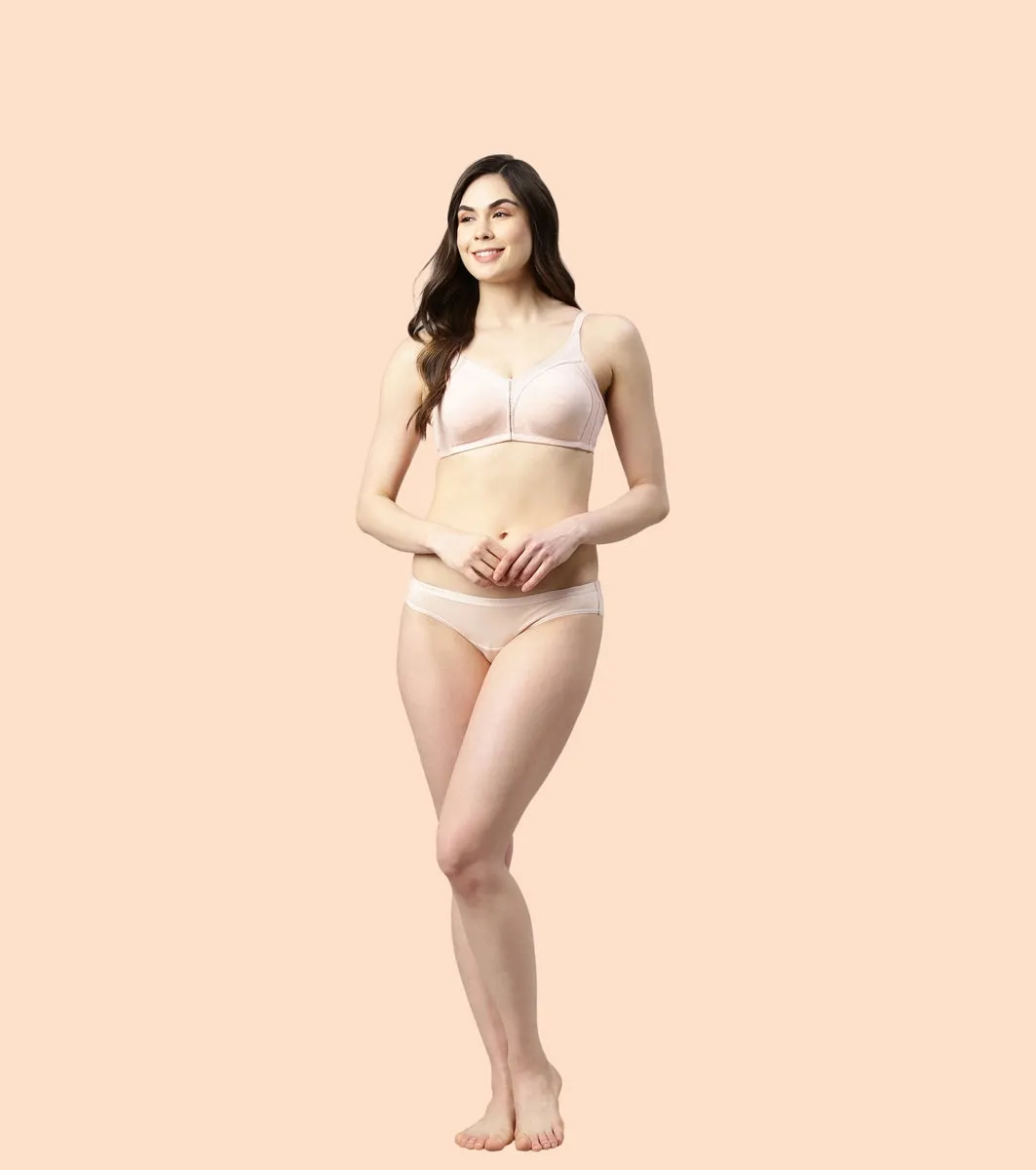 Enamor Fab-Cool A042 Side Support Shaper  Stretch Cotton Everyday Bra for Women- High Coverage, Non Padded and Wirefree