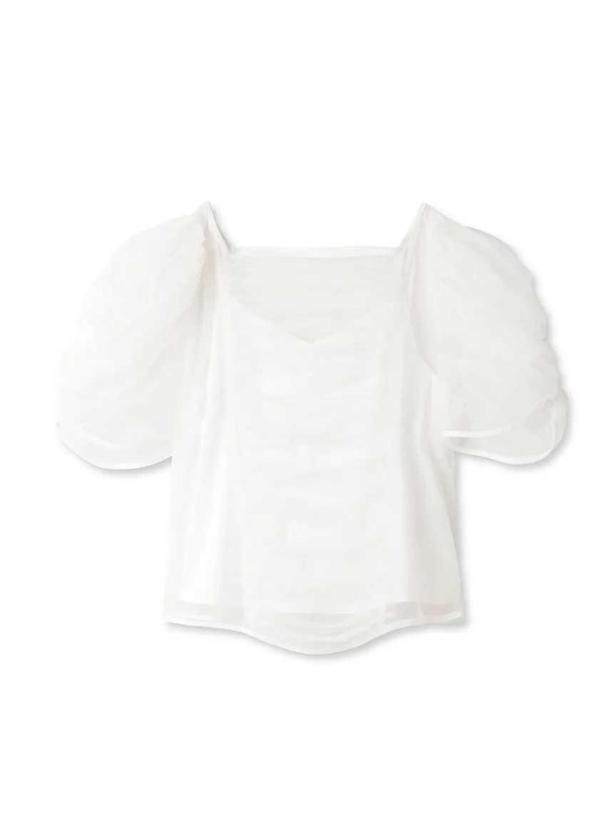 Gathered Puff Sleeve Top