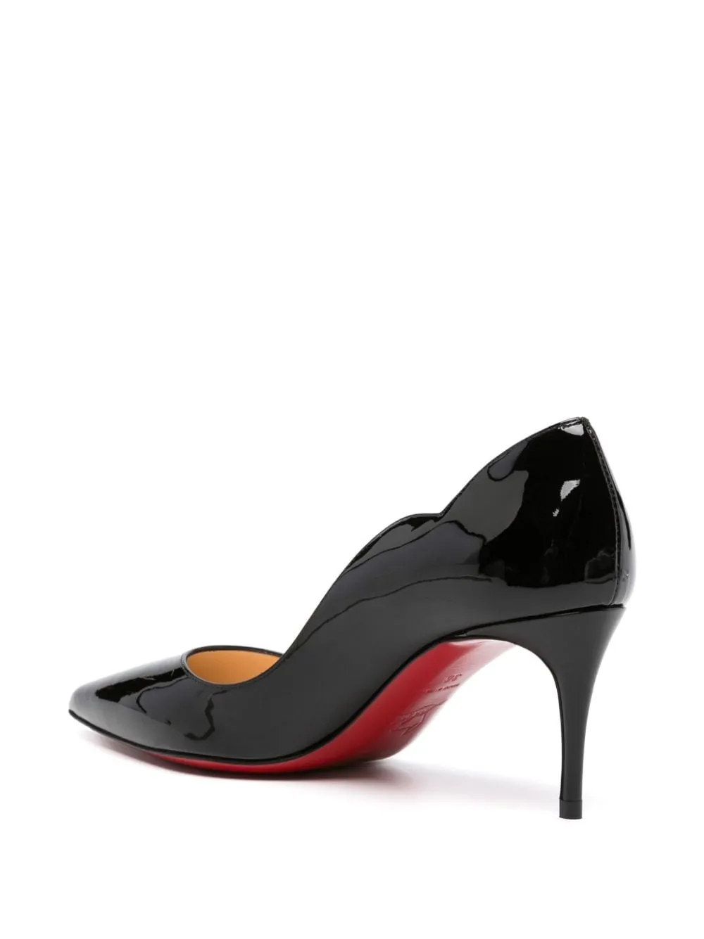 Hot Chick 70mm patent-finish pumps