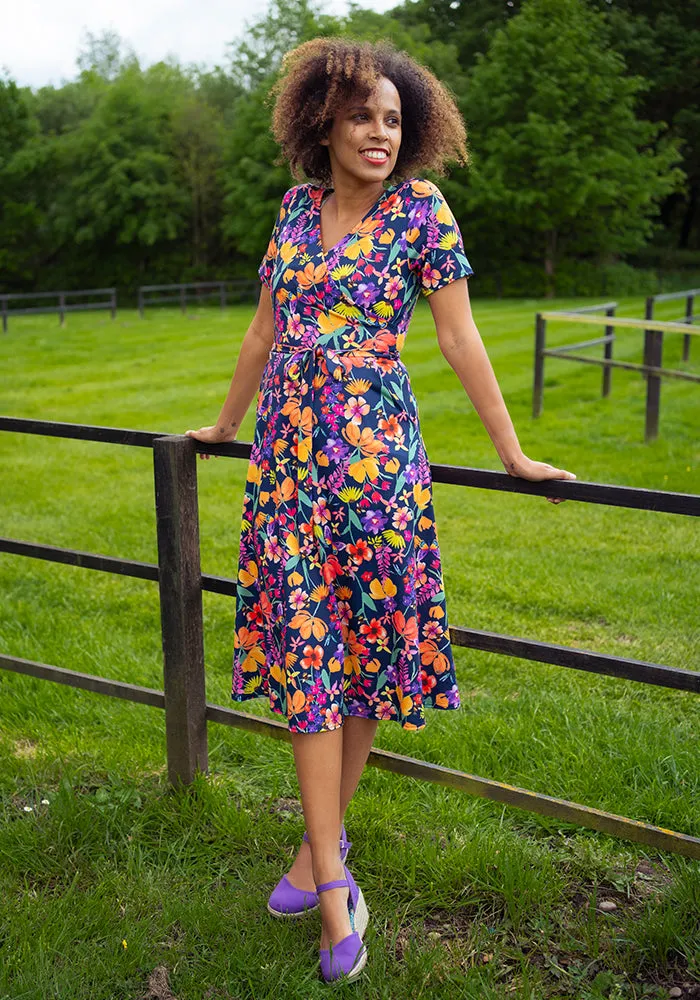 Kaelyn Butterfly Meadow Print Midi Dress