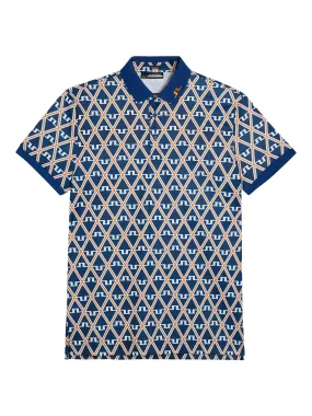 KV Regular Fit Print Polo / Estate Blue Diamond