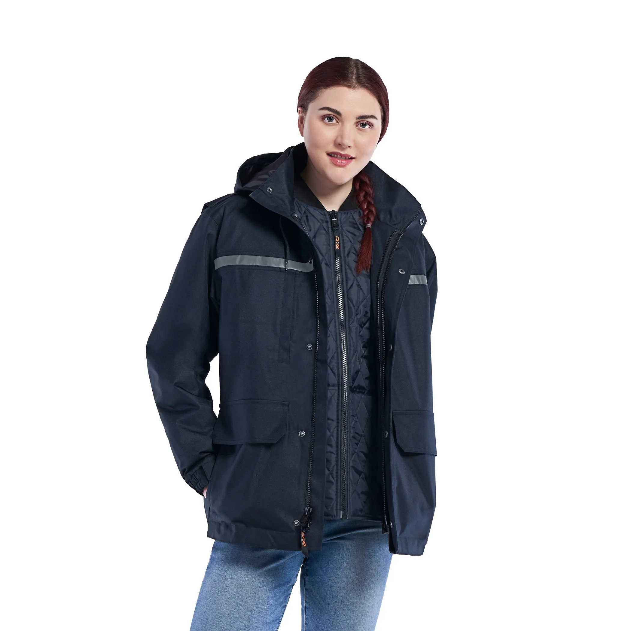 L01120 - Pinnacle - Heavy Duty 3 in 1 Parka w/ Detachable Hood