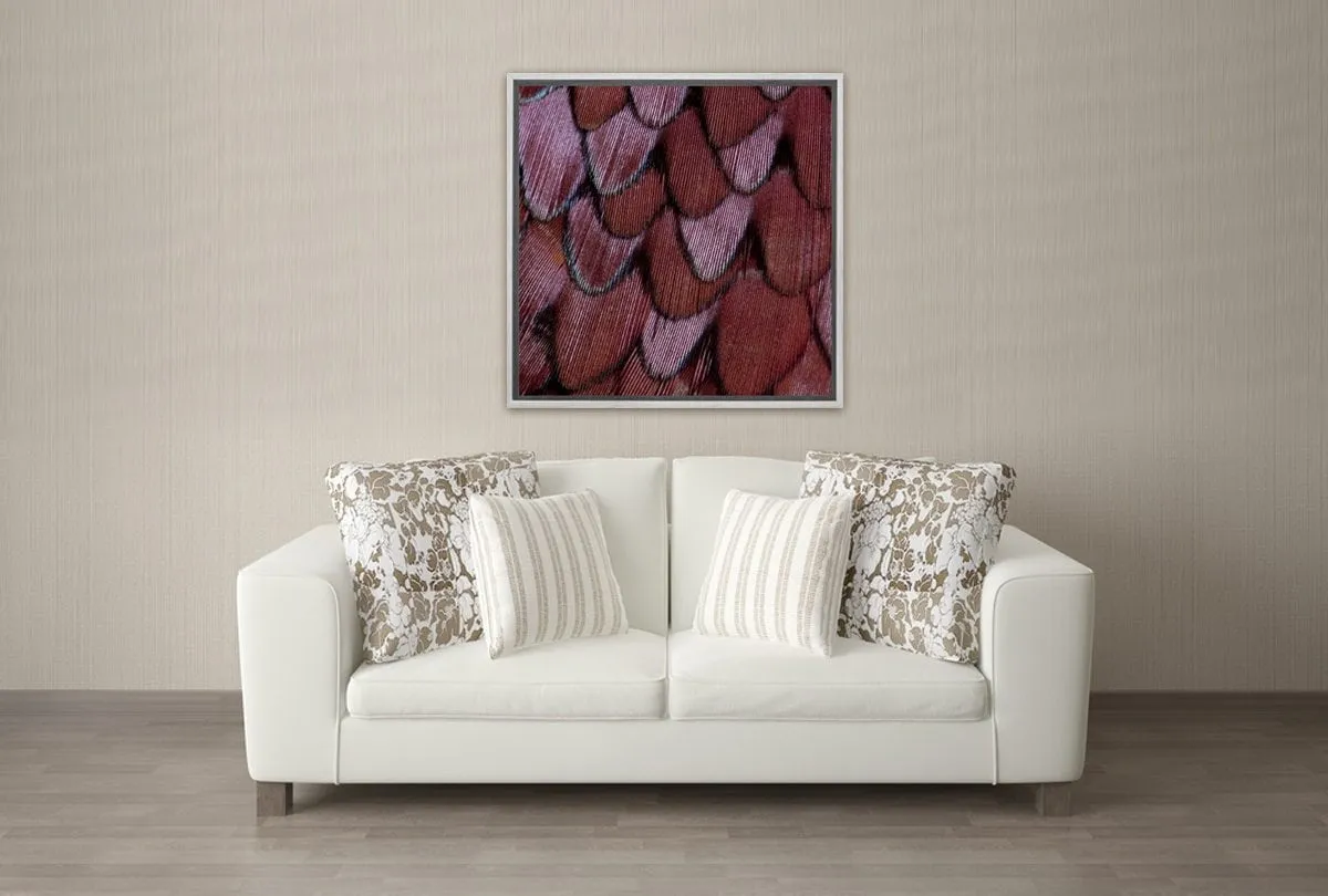 Maroon Feathers | Canvas Art Print