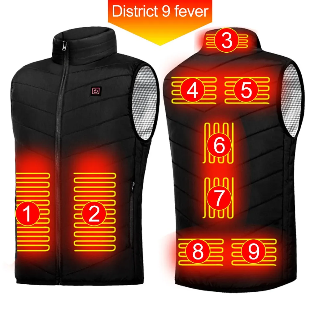 Men 9 Areas Zone Heated Jacket