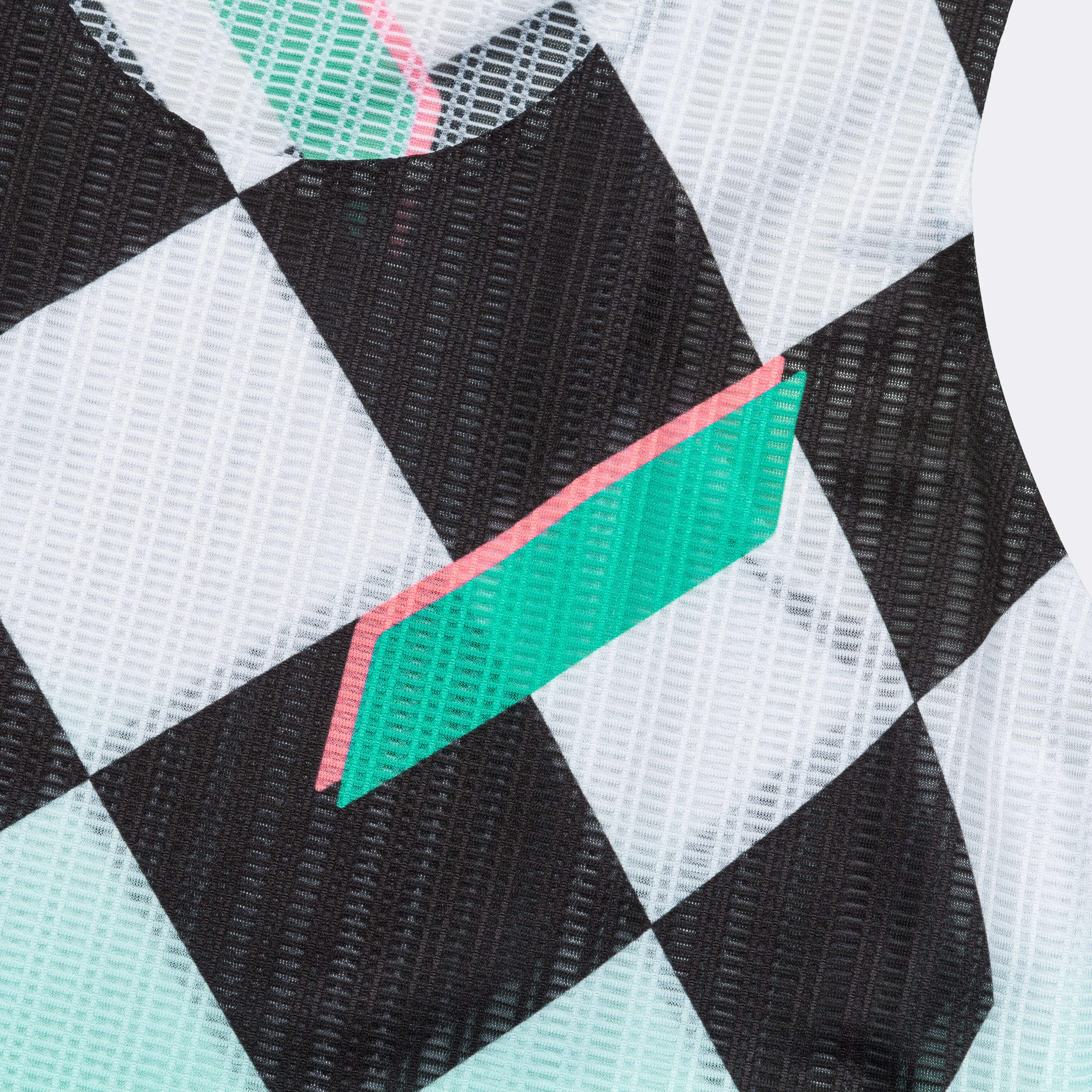 Mens Race Vest - Black/White Diamond