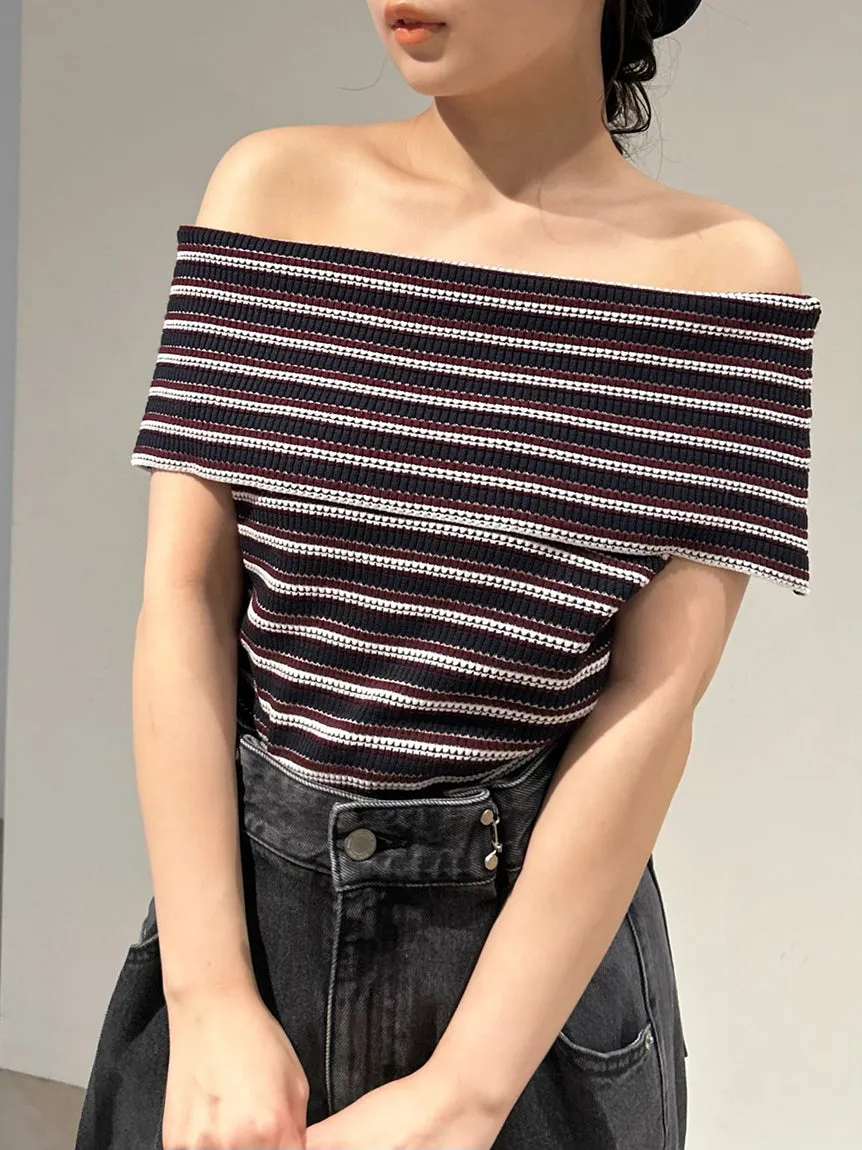 Off Shoulder Knit Tops