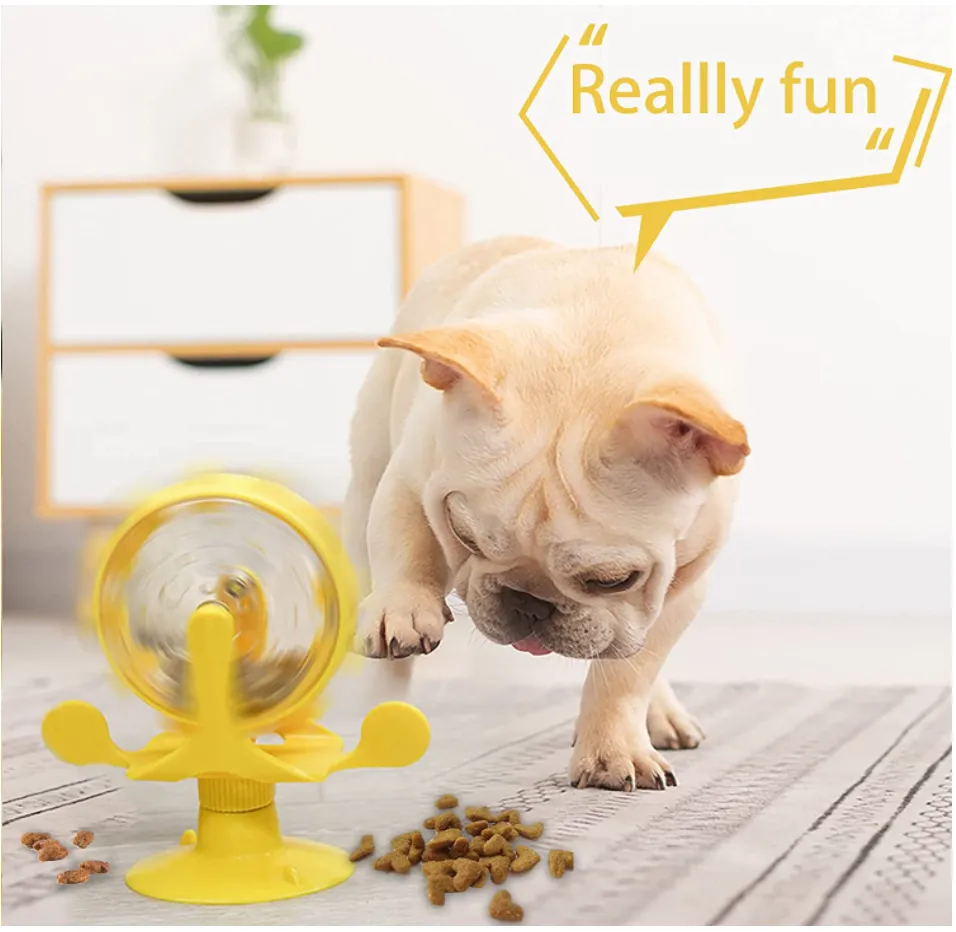 Pet Food Spinning Windmill Dispenser