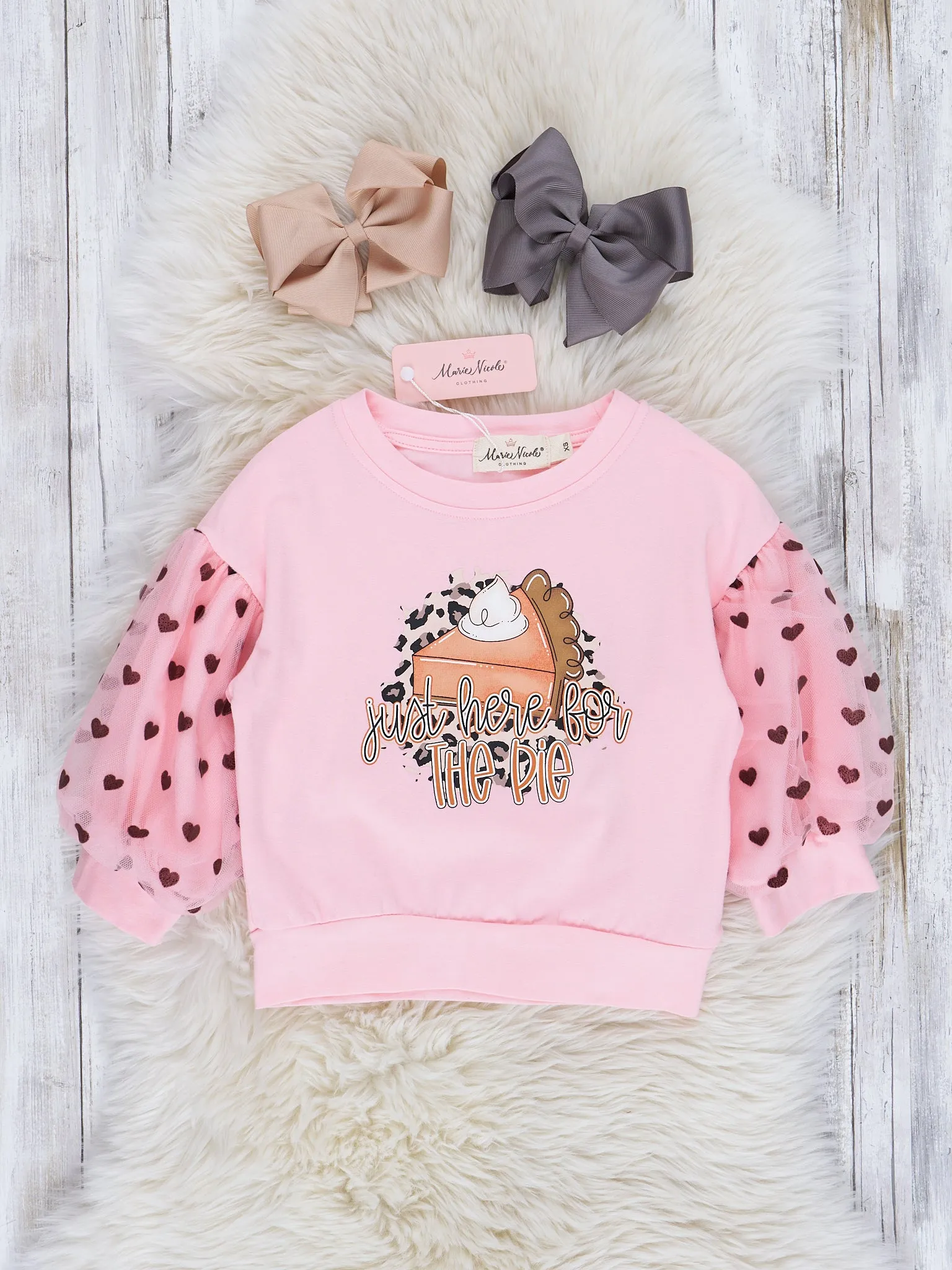 Pink & Leopard Pumpkin Pie Outfit w/ Skirt