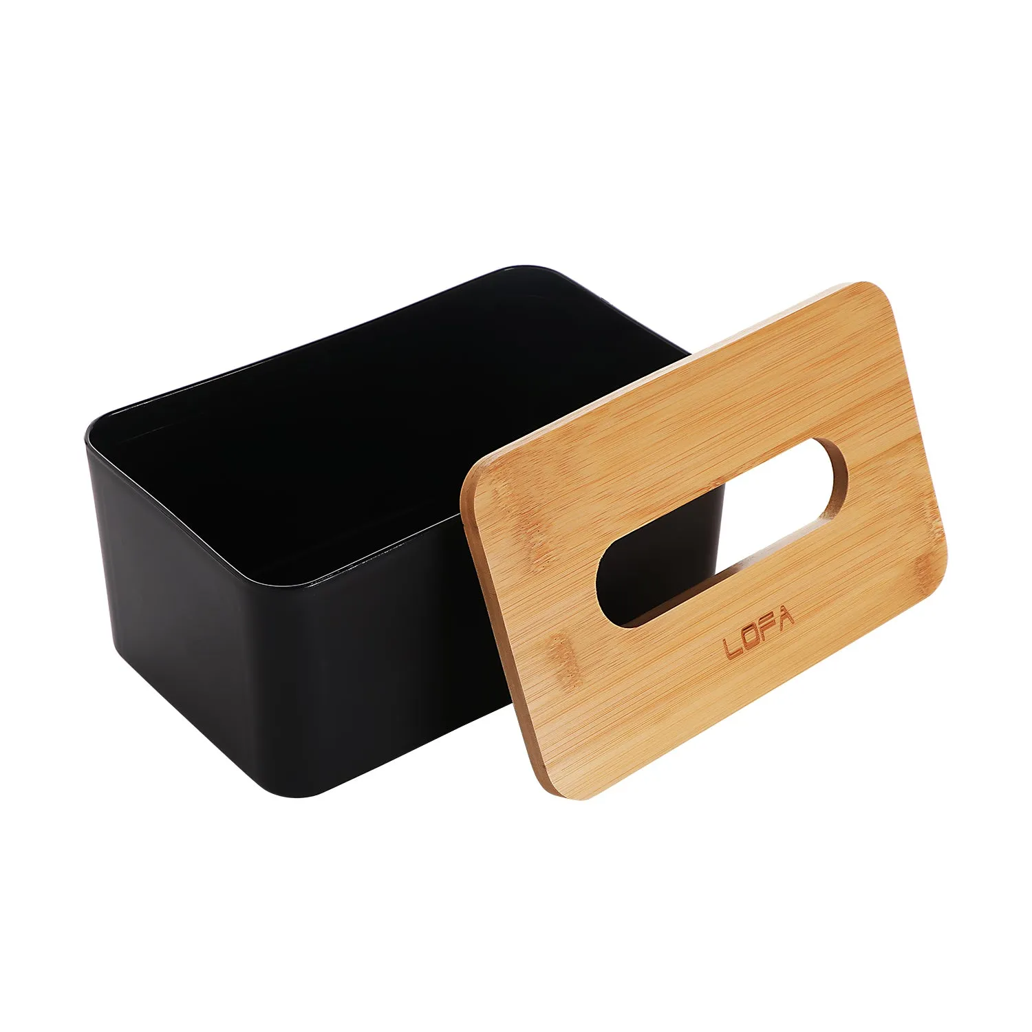 Premium Wooden Lid Tissue Holder