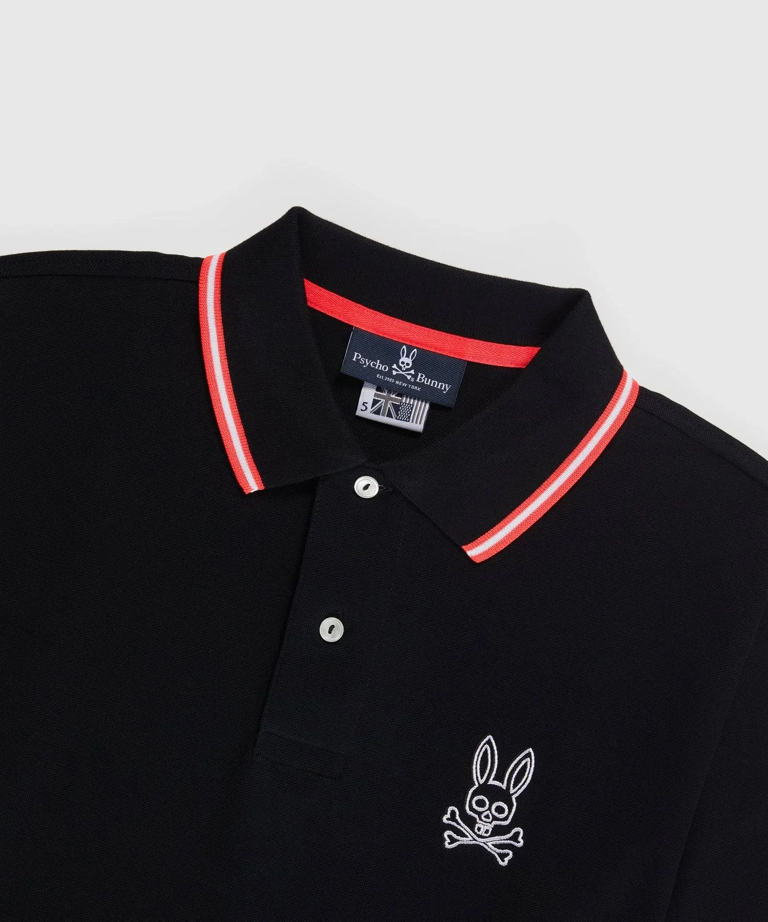 Psycho Bunny Gresham Embroidered Polo - Black