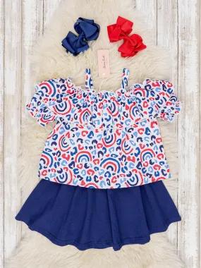 Red & Blue Rainbow Outfit