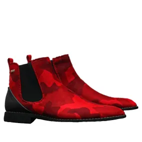 Red Camo Microfiber Chelsea Boot