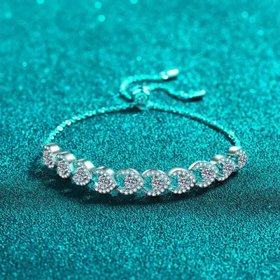 Stunning 1 Carat Moissanite 925 Sterling Silver Bracelet – Timeless Elegance