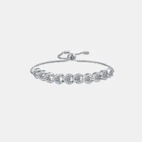 Stunning 1 Carat Moissanite 925 Sterling Silver Bracelet – Timeless Elegance