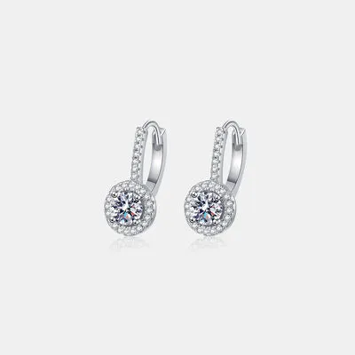 Stunning 1 Carat Moissanite Earrings in 925 Sterling Silver