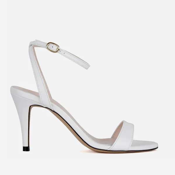 *UK size 3 - MEGAN - white, 8cm heels