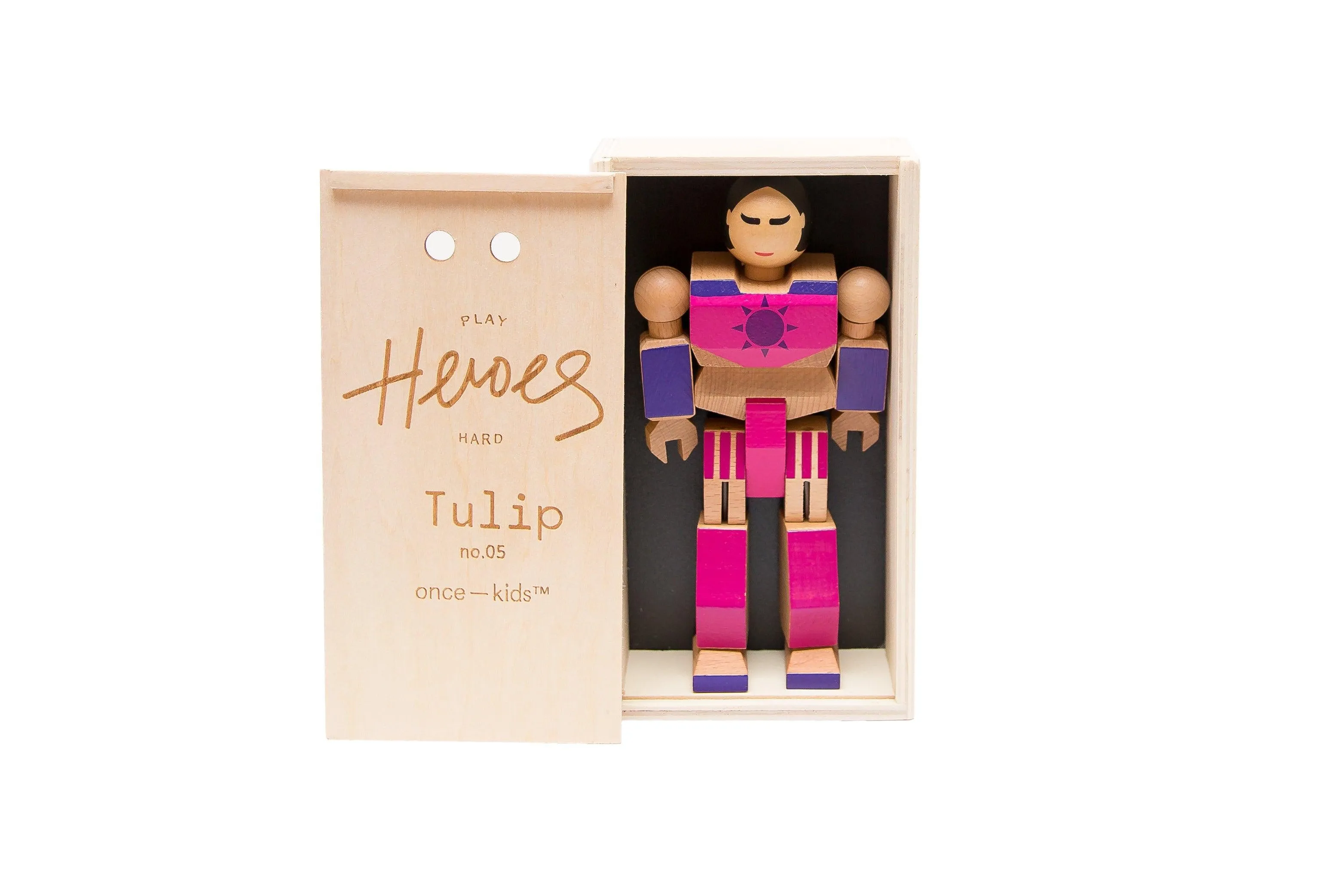 Wood Action Figure Playhard Heroes #5 Tulip