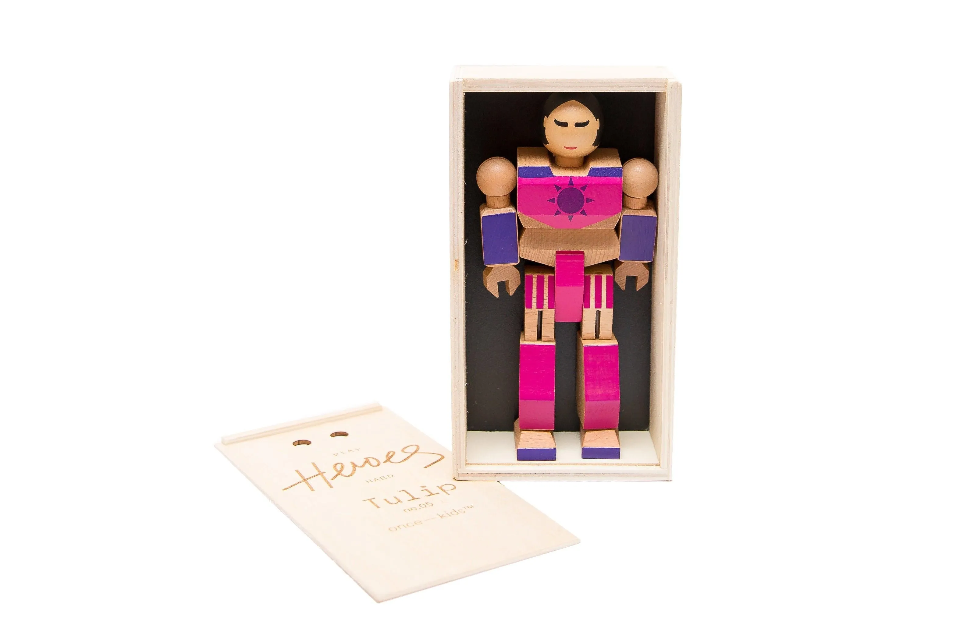 Wood Action Figure Playhard Heroes #5 Tulip