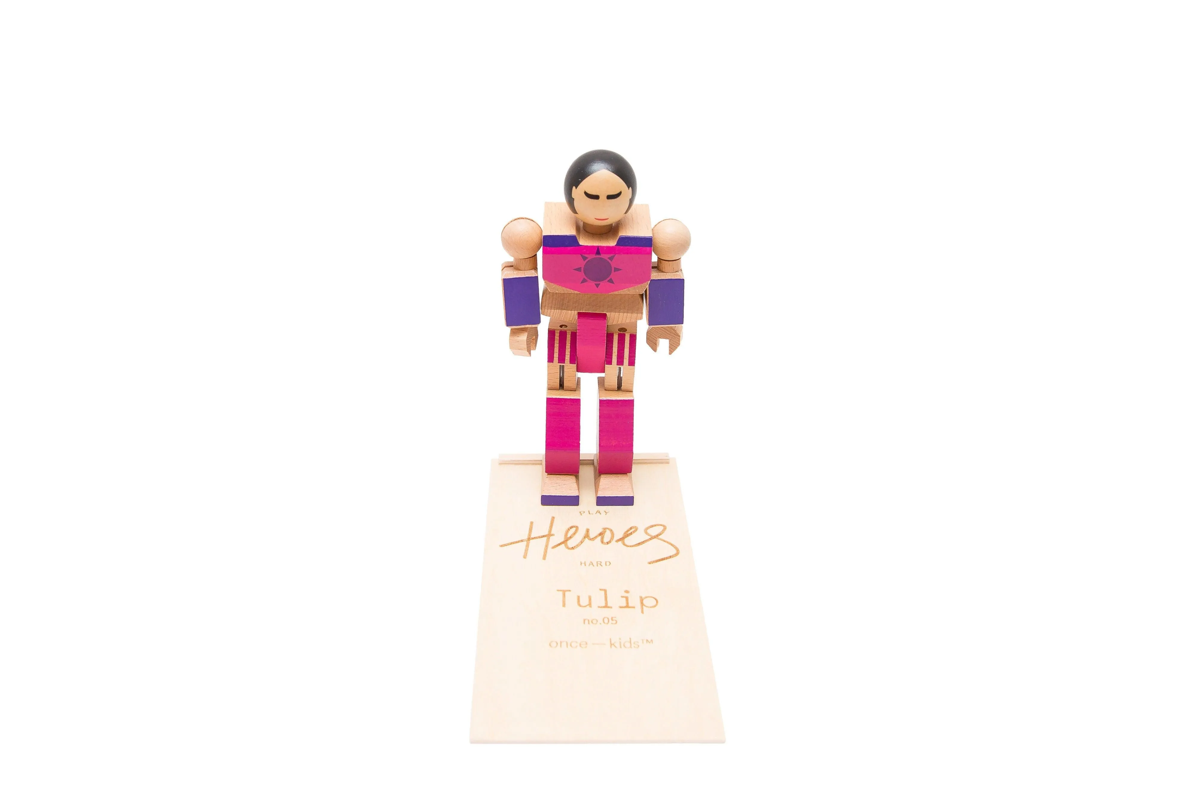 Wood Action Figure Playhard Heroes #5 Tulip