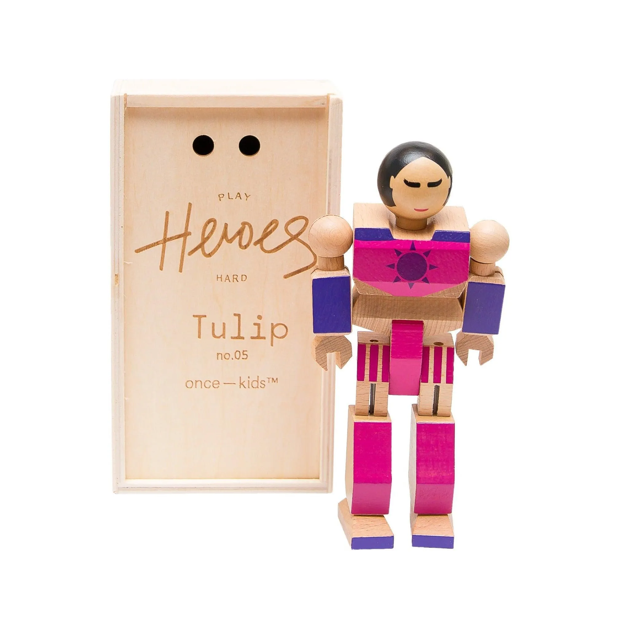 Wood Action Figure Playhard Heroes #5 Tulip