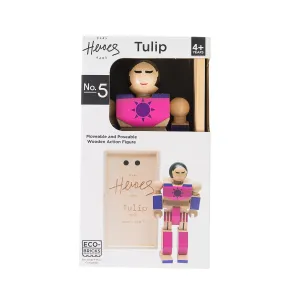 Wood Action Figure Playhard Heroes #5 Tulip